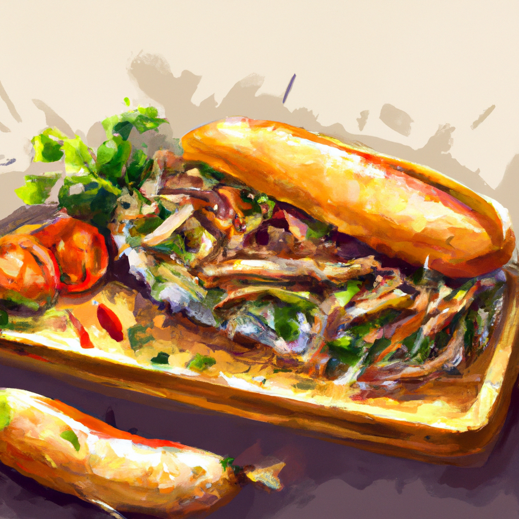 Beef Sandwiches with Mushrooms and Pickled Cabbage