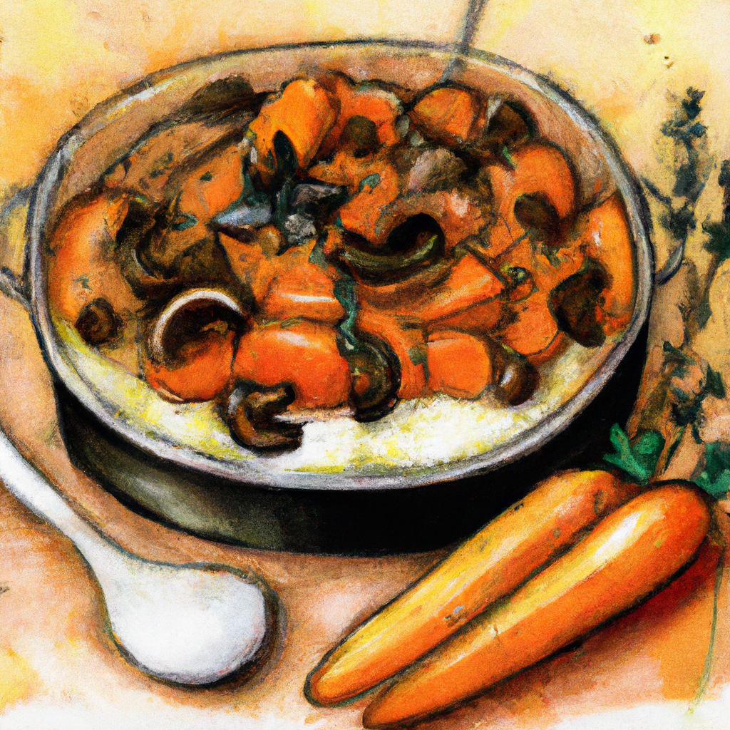 Braised Mushroom Carrot Polenta