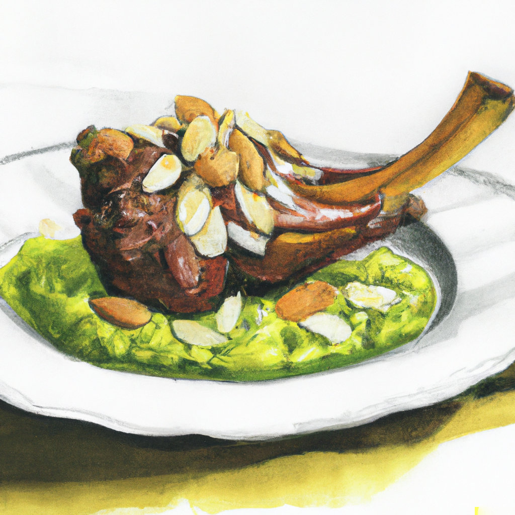 Lamb Shank with Soft Polenta and Persian Lime Pesto </a> from Great British Chefs