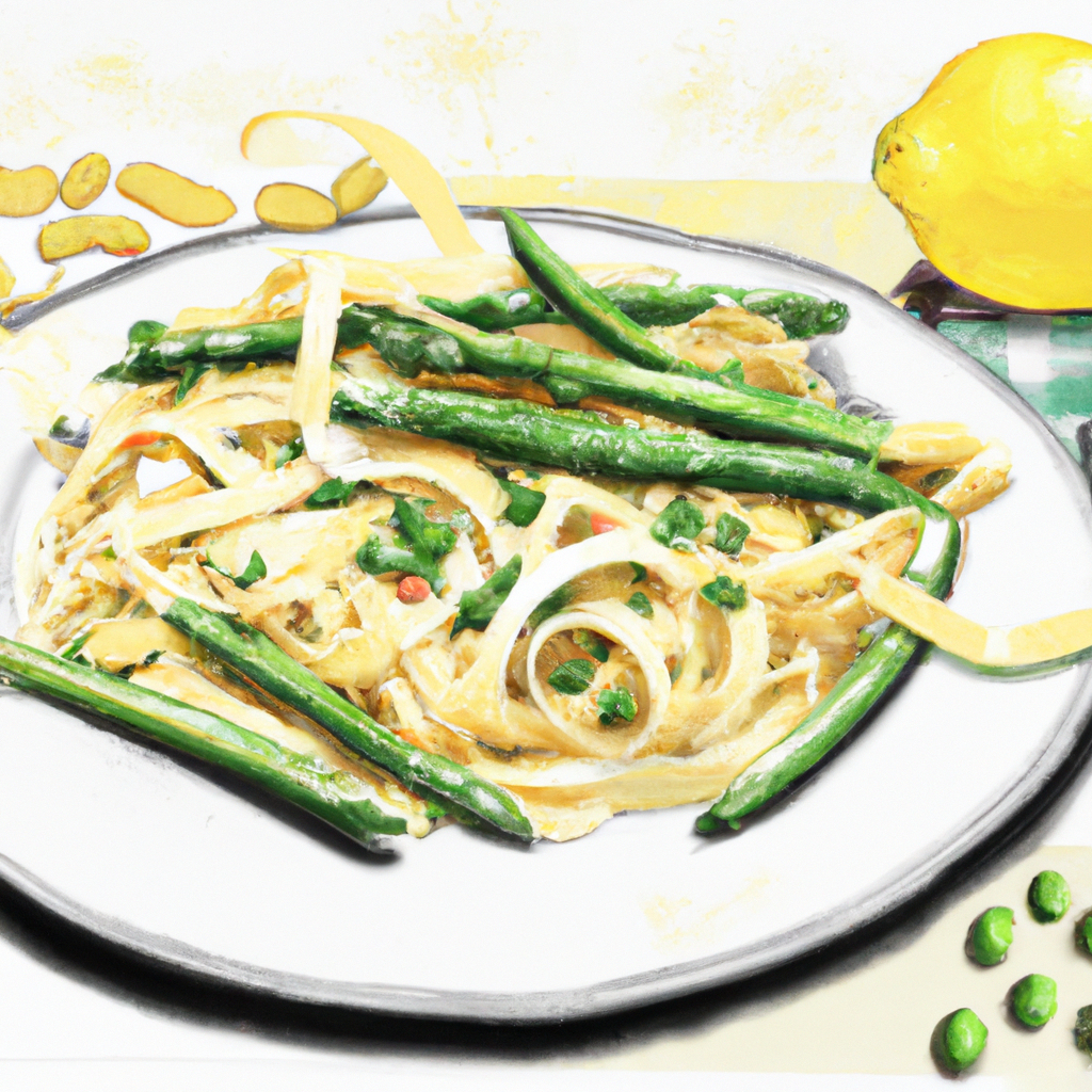 Lemony Pasta with Asparagus and White Beans