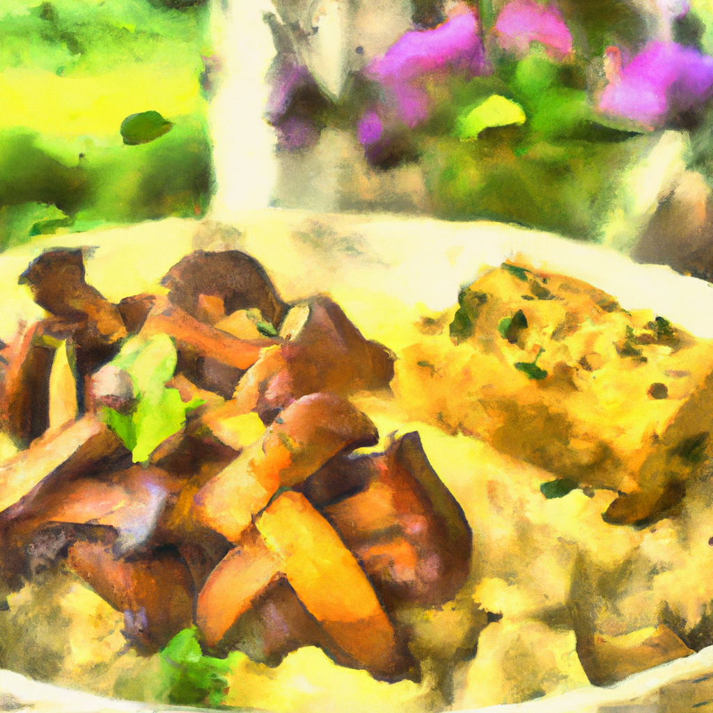 Mushroom Cauliflower Risotto with Crispy Tofu