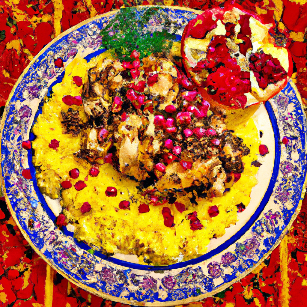 Persian Saffron Chicken with Dill Cauliflower Rice