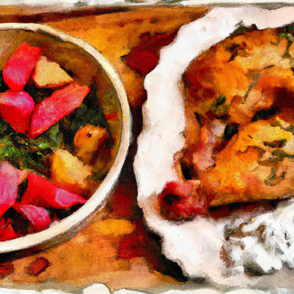 Thyme Roasted Chicken and Potatoes with buttered radishes