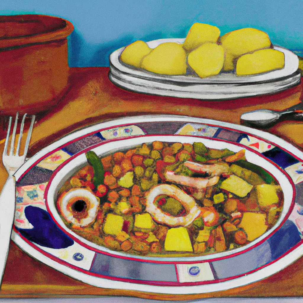 Calamari, Potatoes, and Peas