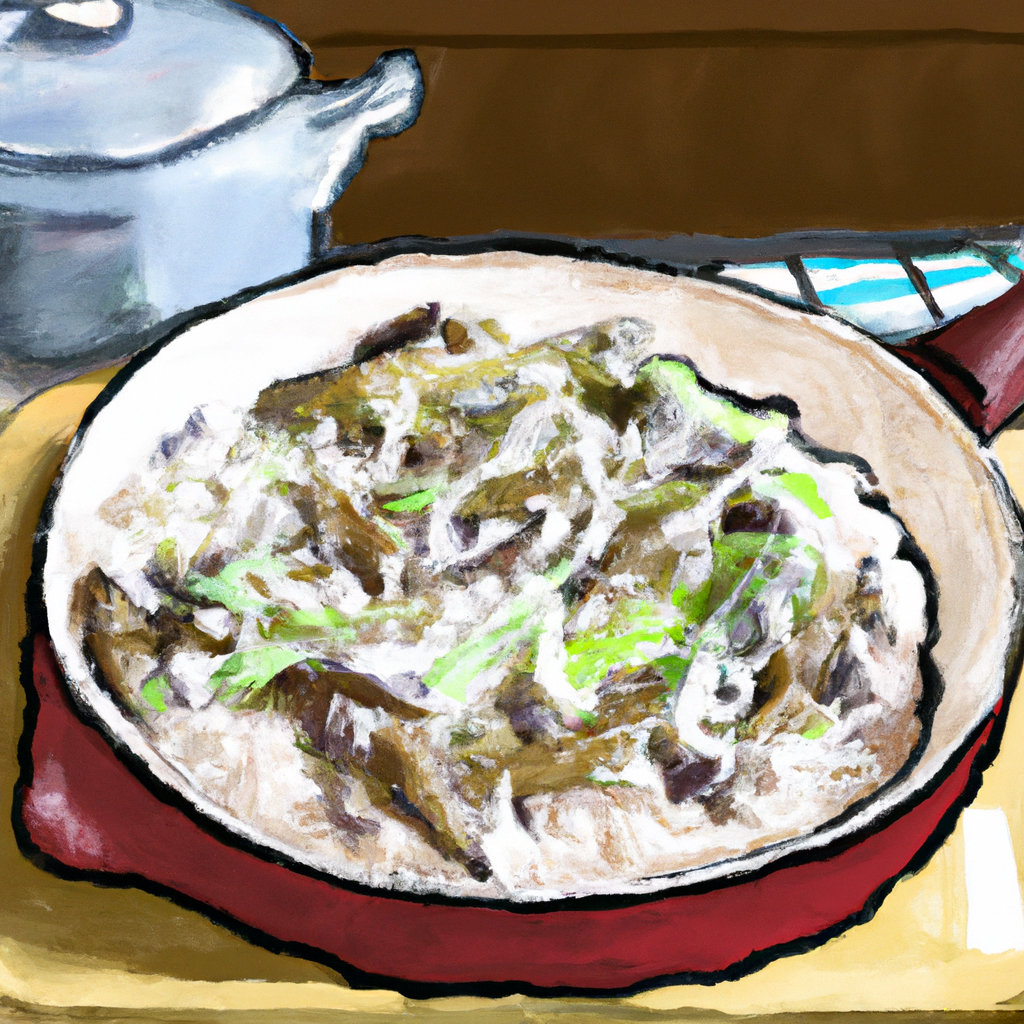 Creamy Cabbage with Chicken and Mushrooms