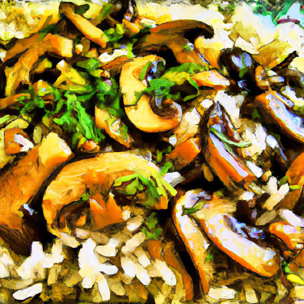 fennel and mushroom fried rice