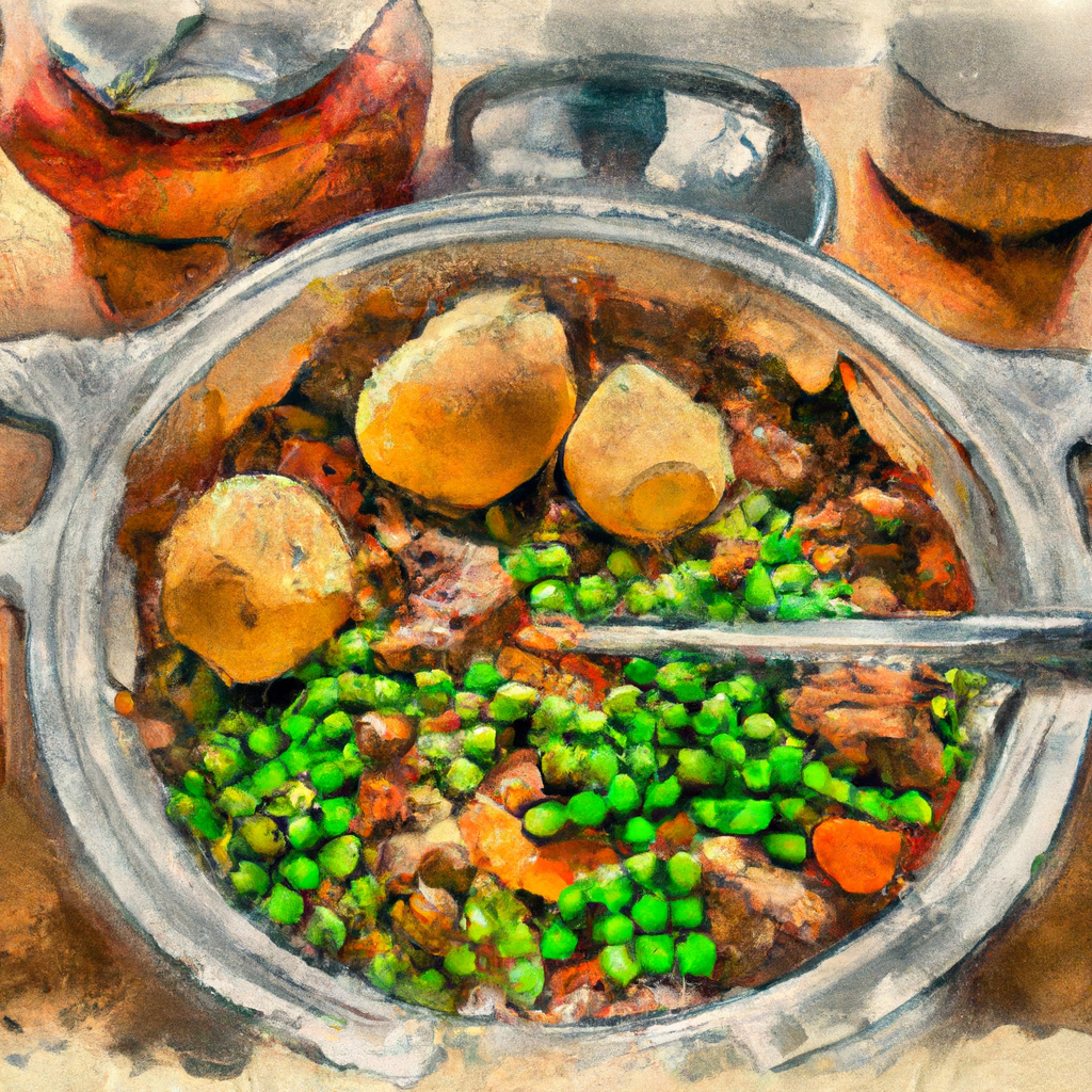 lamb stew with potatoes and peas