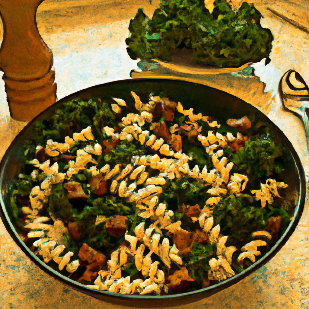 lemon kale tempeh pasta