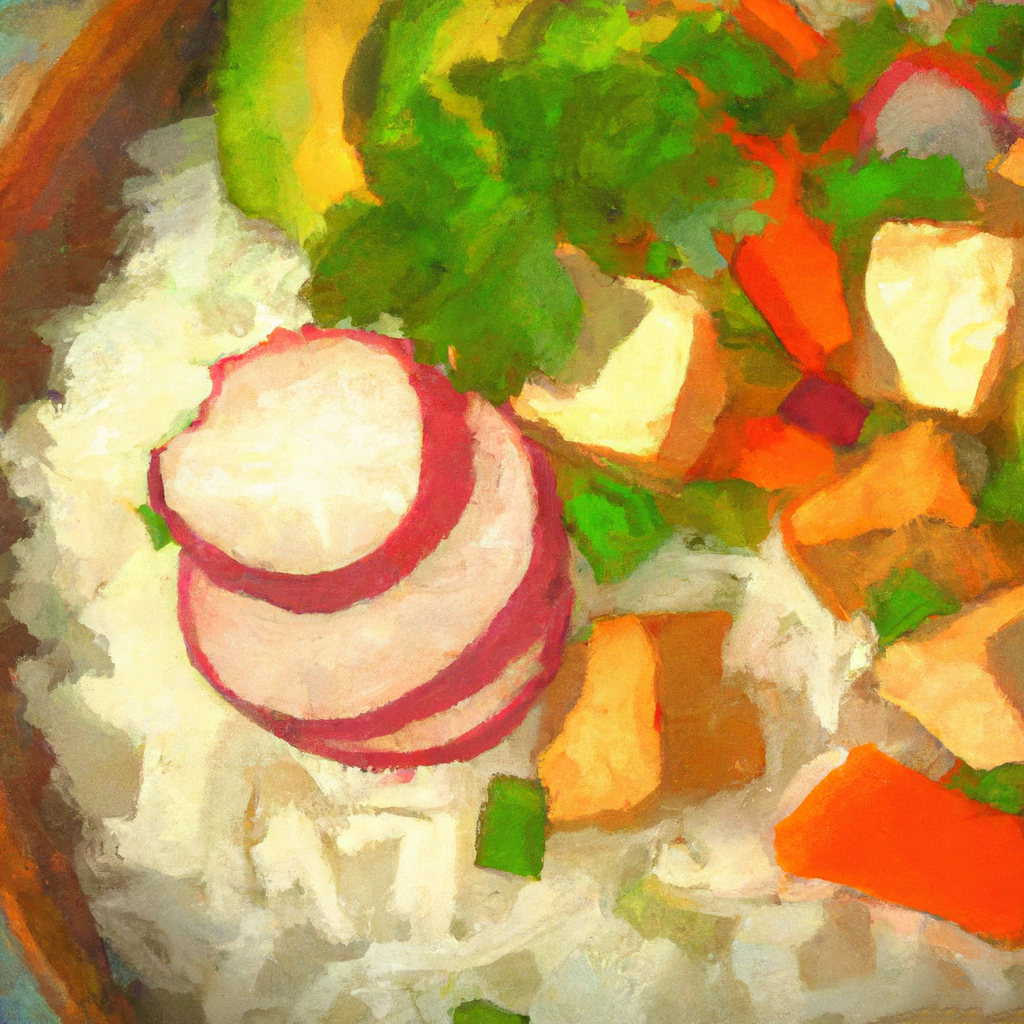 Miso Tofu with Veggies & Rice