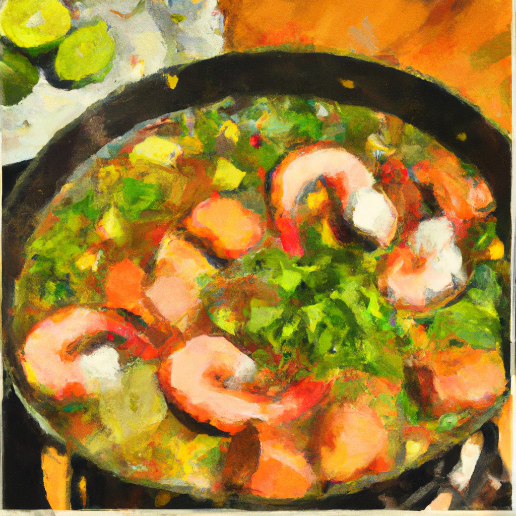 Peruvian Seafood Stew with Cilantro Broth