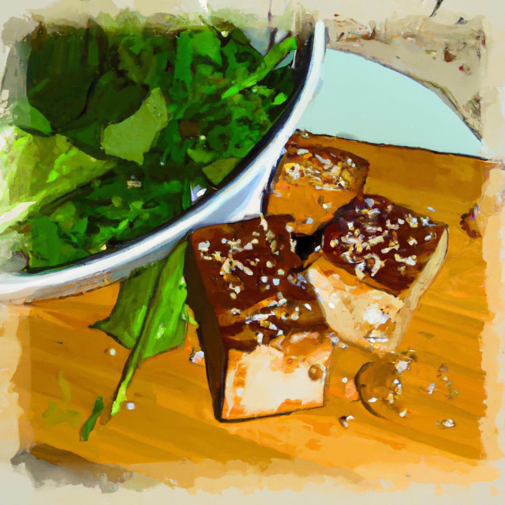 sauteed tofu with bitter greens